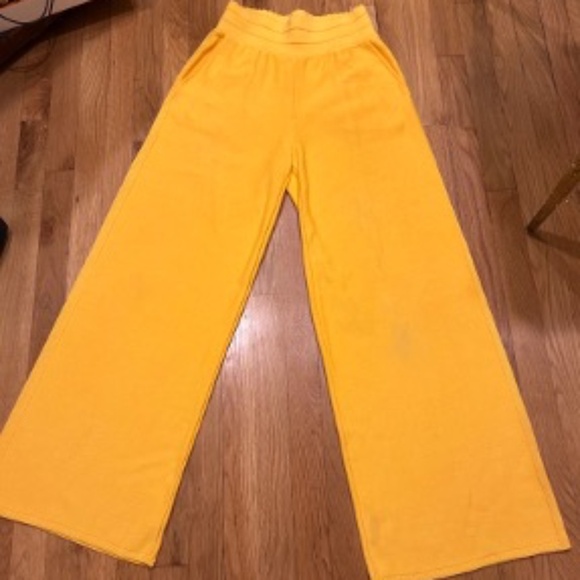 Molli Knit High Waisted Yellow Trousers - Picture 1 of 11